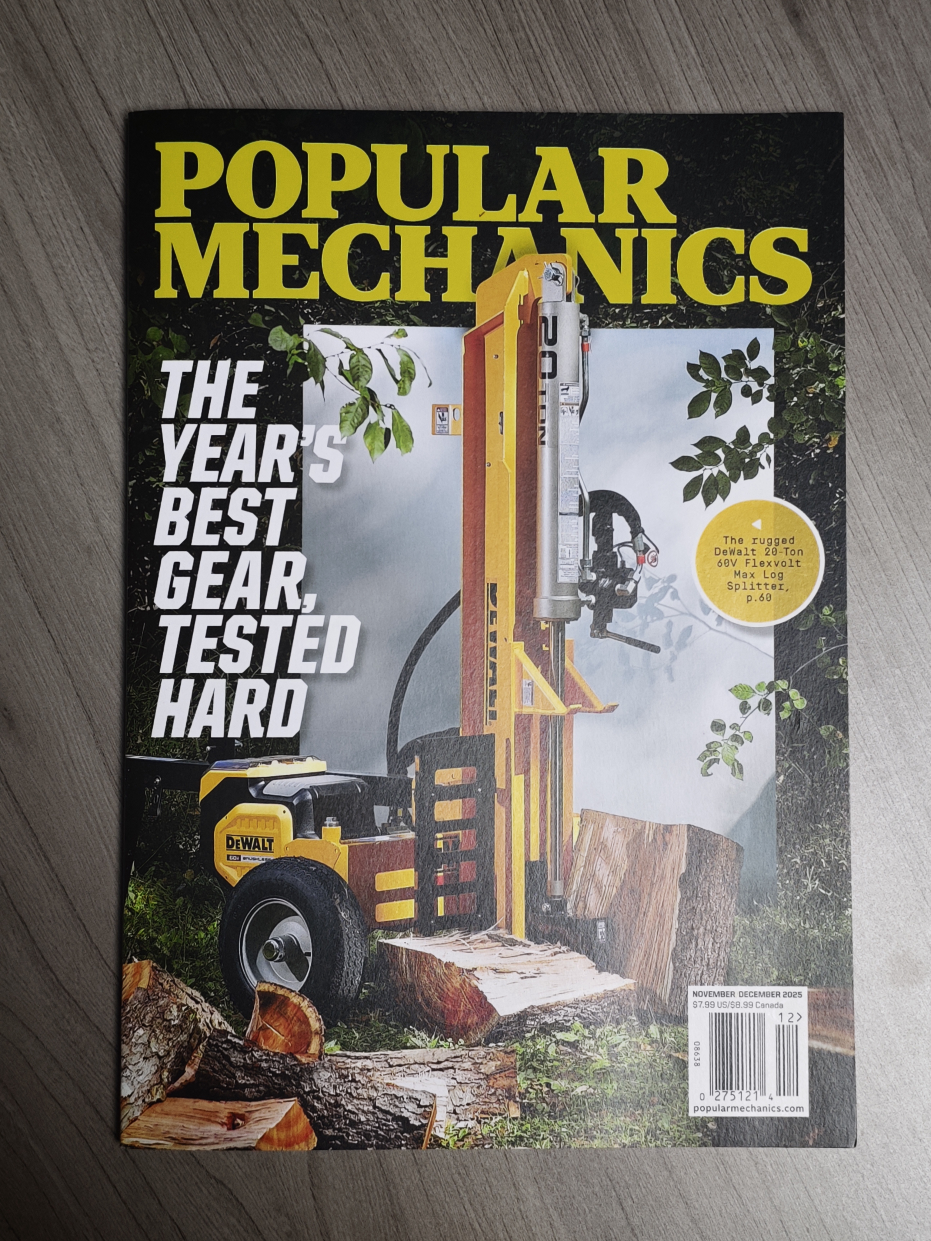 DeWalt Lithium-ion Battery Wood Splitter Featured on the Cover of POPULAR MECHANICS – Jiashan Superpower Tools’ Manufacturing Strength Gains International Recognition